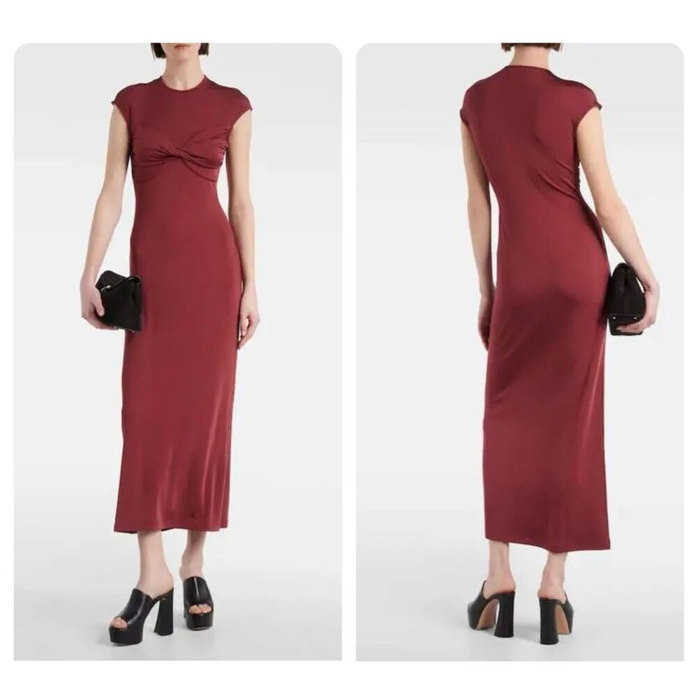 NWT TOVE Mali Gathered Jersey Midi Dress Size 40 (8) $545